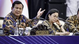 Presiden RI Prabowo Subianto dalam acara  'Sarasehan Ekonomi Bersama Presiden RI, Jakarta. (Dok. Setkab.go.id)