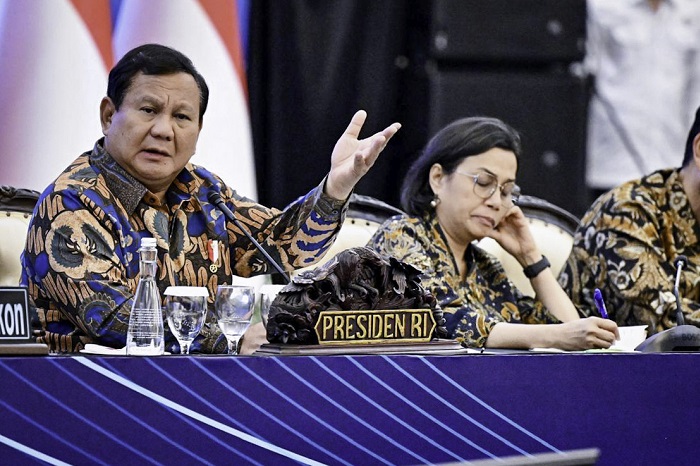 Presiden RI Prabowo Subianto dalam acara  'Sarasehan Ekonomi Bersama Presiden RI, Jakarta. (Dok. Setkab.go.id)